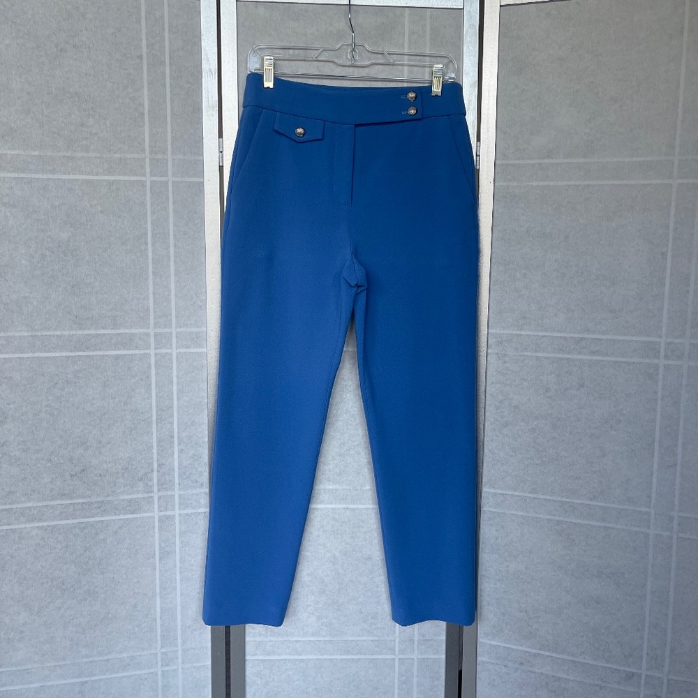 Veronica Beard Bluebell/Silver Renzo Pants sz 4